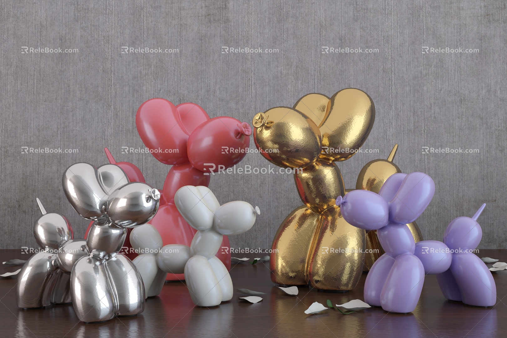 Modern Balloon Balloon Dog 3d model