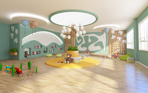 Modern Kindergarten 3d model