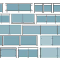 Various Modern Glass Fence Designs With Different Frame Structures And Styles 3d model