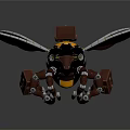modern machine insect mechanical insect armored insect machine firefly 3d model