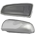 Car Side Mirror Auto Parts With Silver Housing And Reflective Lens Cover