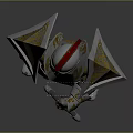 Epic Game Movie Character With Metallic Armor Red Cape Golden Accents And Spear