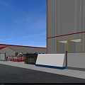 Industrial Factory Building With Red Roof Design Green Trees Surrounding Spacious Layout And Parking Area