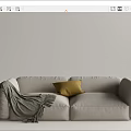 Modern double sofa 3d model