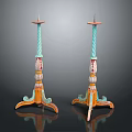 Colorful Carved Decorative Candle Holders With Intricate Patterns For Wall Decor