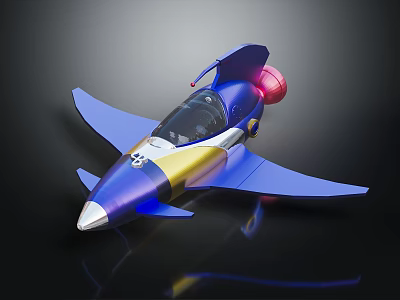 Modern Aircraft Space Plane Space Vehicle Science Fiction Plane 3d model