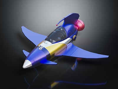 Modern Aircraft Space Plane Space Vehicle Science Fiction Plane 3d model