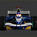 Blue Formula Style Racing Car With Gatorade Logo And Streamlined Body Design