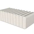 Beige Upholstered Sofa Bench With Striped Tufted Design Modern Minimalist Home Decor