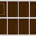 Dark Brown Wooden Door Panels With Various Designs Arranged In Two Rows And Four Columns