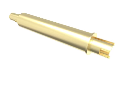 Golden Cylindrical Metal Component With Polished Surface And Sleek Design 3d model