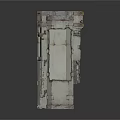 Vintage Weathered Stone Scene Components With Distressed Texture And Rustic Look
