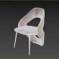 Elegant Curved Velvet Upholstered Single Chair With Rose Gold Metal Legs For Modern Dining Room