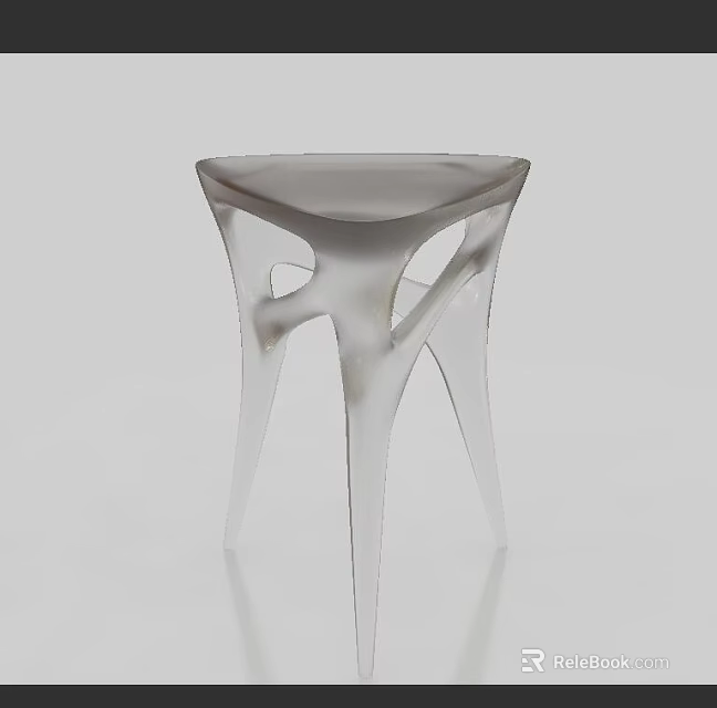 Modern Leisure Chair With Transparent Acrylic Material And Unique Hollow Design 3d model 