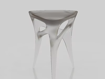 Modern Leisure Chair With Transparent Acrylic Material And Unique Hollow Design 3d model