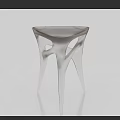 Modern Leisure Chair With Transparent Acrylic Material And Unique Hollow Design