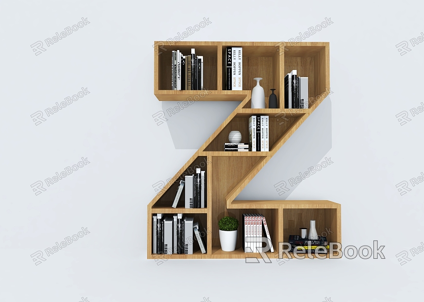 Creative Bookcase Creative Bookshelf Letter Bookcase Shelf Bookshelf model