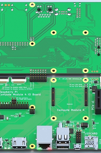 Circuit board electronic components PCB board motherboard technology industrial chip circuit board 3d model