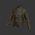 Dark Blue Stylish Jacket With Front Zipper And Side Pockets Design
