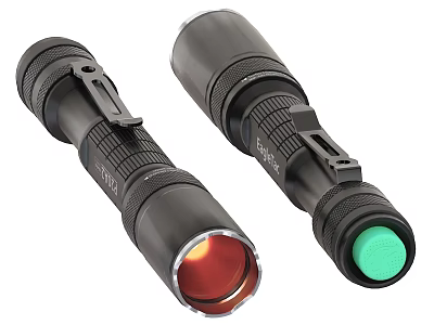 Portable Handheld LED Flashlights With Red And Green Light For Daily Household Use 3d model