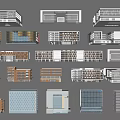 Modern Office Buildings Architectural Models in Various Styles With Glass Facades and Brick Exteriors