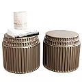 Modern Side Table Coffee Table Ornaments Plant Vase Ornaments Coffee Table Side Table Low Table Coffee Table Stool Low Stool Round Stool 3d model