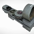 Tactical Rifle Scope With Adjustable Knobs Lens Covers And Mounting Base