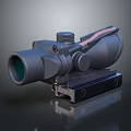Tactical Weapon Sniper Scope With High Precision Optics And Durable Mounting Base 3d model