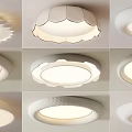Modern Ceiling Lights With Various Stylish White Designs And Illuminated Features 3d model