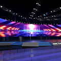 Commercial Stage Equipment with Lighting Setup for MAX TAXI Performance Event