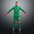 Man in Green Sports Uniform Standing With Red Gloves Etihad Logo And Number 31