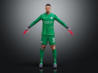 modern man goalkeeper soccer star star 3d model modern man goalkeeper soccer star star 3d model