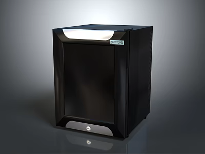 Modern Black Computer Case with Transparent Panel and White Top Sleek Design 3d model