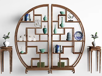 Chinese-style Antique Rack Partition Rack Storage Rack Decorative Rack 3d model