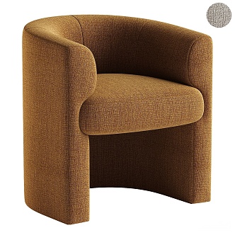 Modern Leisure Chair Single Chair Fabric Single Chair 3d model