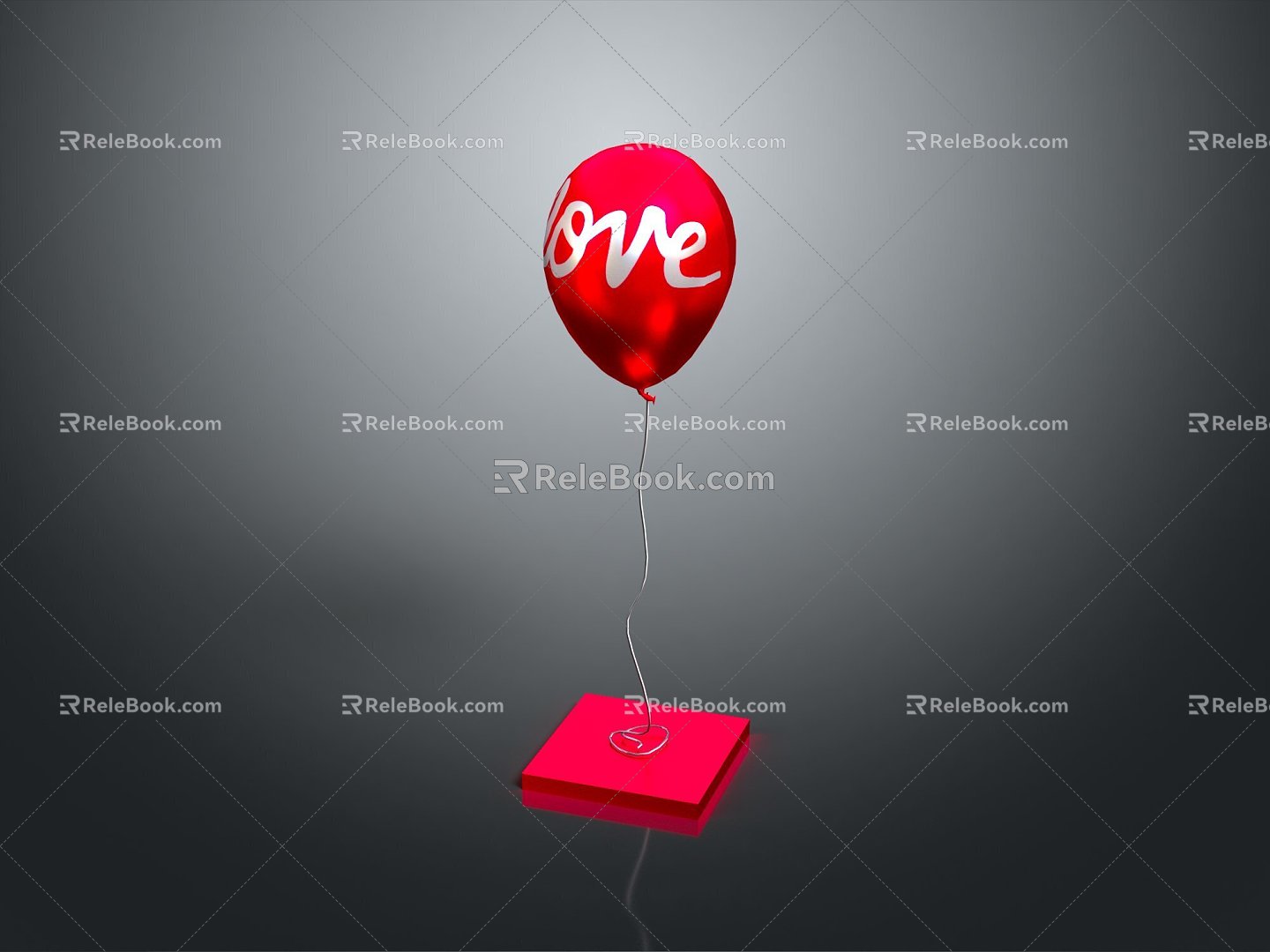 Modern Balloon Love Balloon Hydrogen Balloon Game Item 3d model