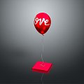 Modern Balloon Love Balloon Hydrogen Balloon Game Item 3d model