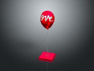 Modern Balloon Love Balloon Hydrogen Balloon Game Item 3d model