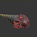 Industrial Spiral Hardware Tool With Black Orange Gear Motor And Mechanical Design
