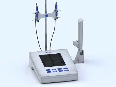 Advanced Industrial Measurement Equipment With Digital Display Screen Control Panel And Probes 3d model