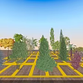 Tech Exhibition Hall Displaying Various Trees And Diverse Plant Species
