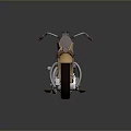 Vintage Yellow Motorcycle With Red Seat White Rims And Dark Tires