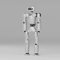 Humanoid Robot With Silver Gray Finish Sleek Modern Design And Standing Posture 3d model