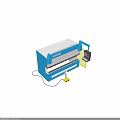 GreenValley Bending Machine Industrial Equipment With Control Panel And Yellow Foot Pedal