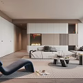 Modern Minimalist Living Room Interior With Sofa Coffee Table And Floor Lamp
