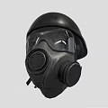 Professional Firefighting Gas Mask Featuring Protective Helmet And Safety Goggles