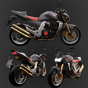 Modern Motorcycle 3d model