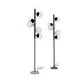 Modern Floor Lamp With Multiple Round Light Globes And Tall Stand Design 3d model