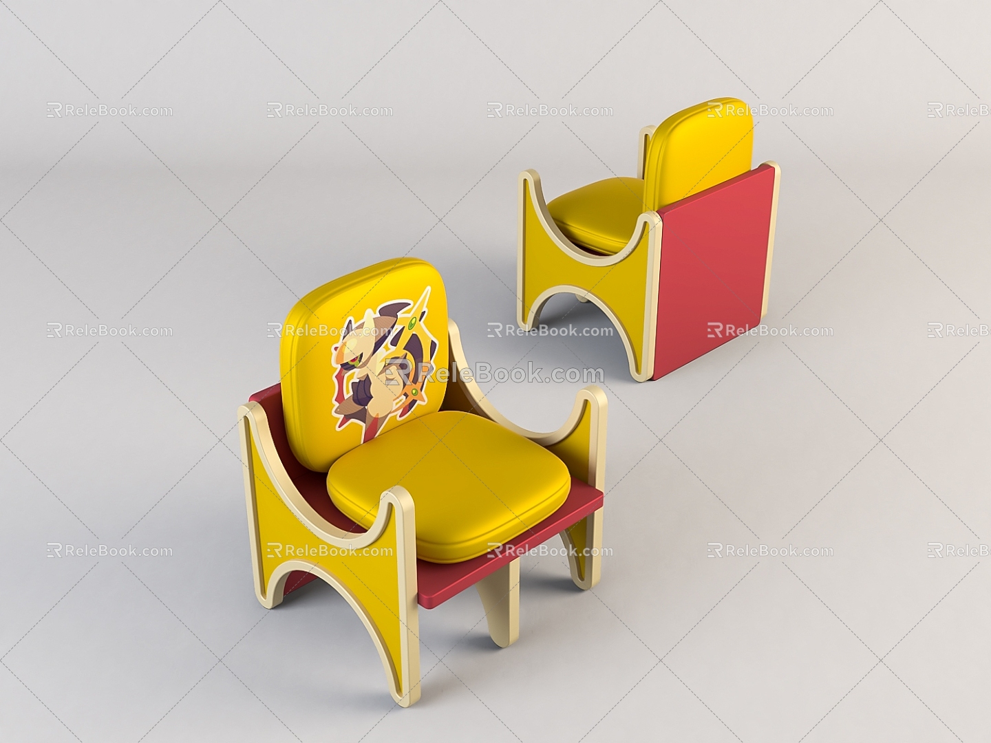 Modern Children's Chair Home Chair 3d model