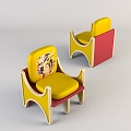 Modern Children's Chair Home Chair 3d model